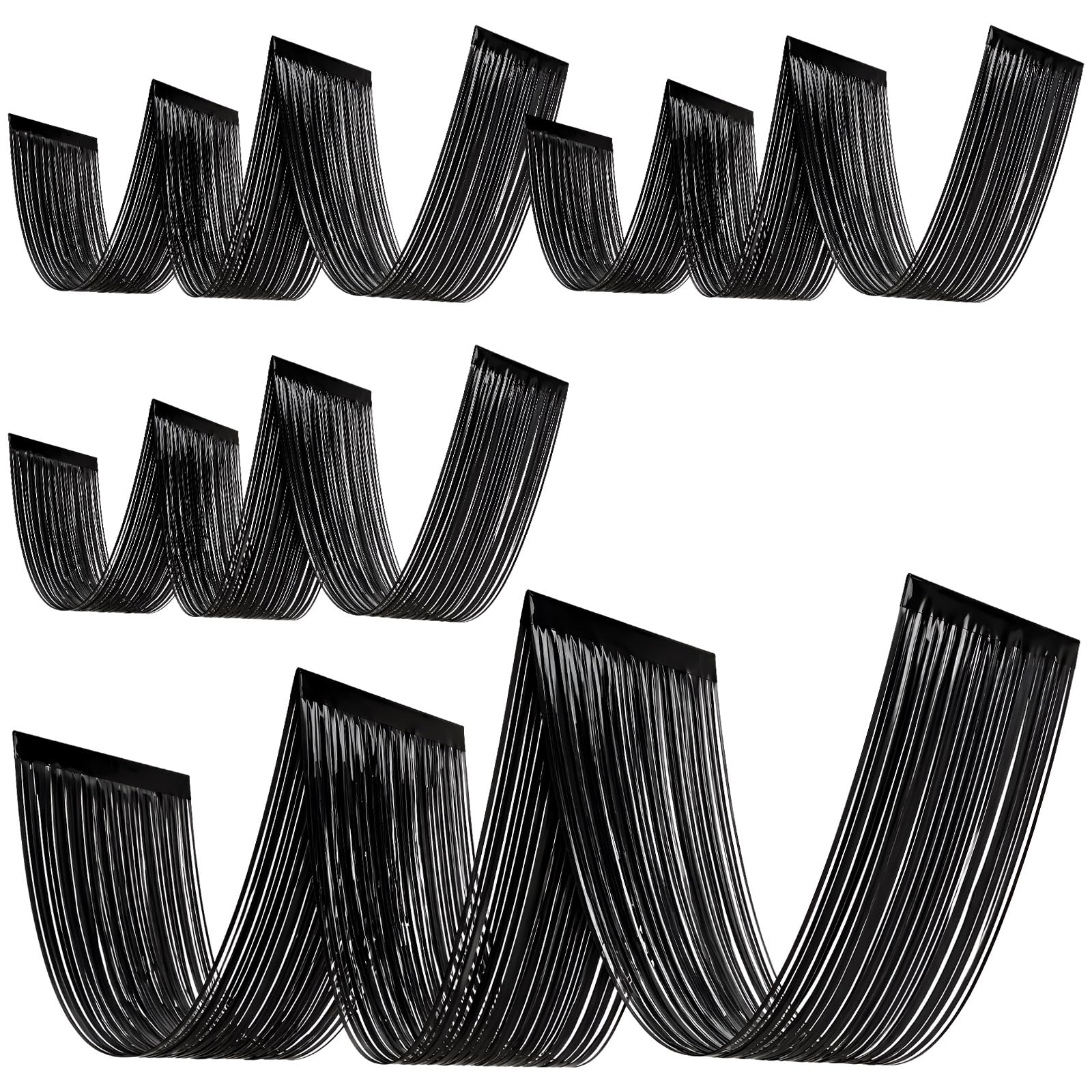 4 Pezzi di Frange Nere in Tins - Tinsel Garland Decoration recensione e prezzo
