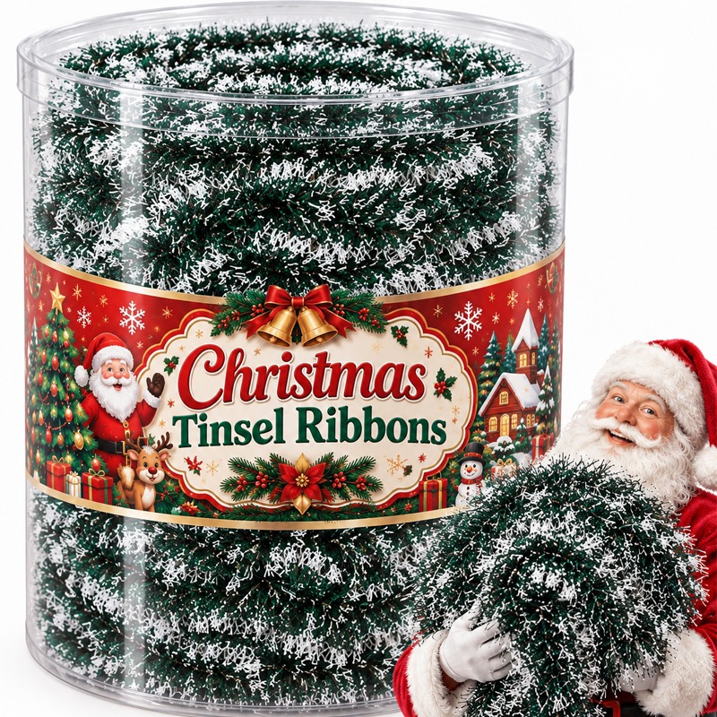 Nastri di paglia natalizia, na - Tinsel Garland Decoration recensione e prezzo